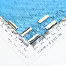 FPC连接器 翻盖式 1.0F-12P 12Pin 脚间距 1MM 扁平连接器 软排线插座