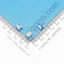 蓝白可调电阻 RM065-102 1K 兰白电位器 卧式顶调 WH06-2 单圈