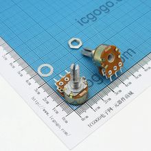 电位器 WH148 B500K 双联 柄长20mm 可调电阻 500KR 6脚