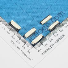 FPC连接器 抽拉式 上接 1.0C-12P-S 12Pin 脚间距 1MM 扁平连接器 软排线插座