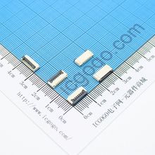 FPC连接器 翻盖式 1.0F-6P 6Pin 脚间距 1MM 扁平连接器 软排线插座