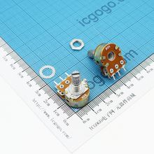 电位器 WH148 B5K 双联 柄长15mm 可调电阻 5KR 6脚