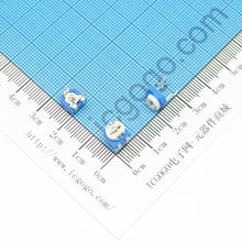 蓝白可调电阻 RM065-103 10KR 兰白电位器 卧式顶调 WH06-2 单圈
