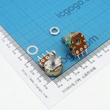 电位器 WH148 B250K 双联 柄长15mm 可调电阻 250KR 6脚