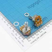 电位器 WH148 B5K 双联 柄长20mm 可调电阻 5KR 6脚