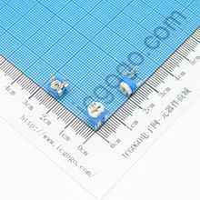 蓝白可调电阻 RM065-105 1MR 兰白电位器 卧式顶调 WH06-2 单圈