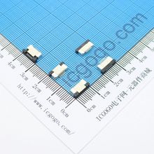 FPC连接器 抽拉式 上接 0.5S-9P-S 9Pin 脚间距 0.5MM 扁平连接器 软排线插座