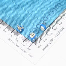 蓝白可调电阻 RM065-472 4.7KR 兰白电位器 卧式顶调 WH06-2 单圈