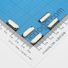FPC连接器 抽拉式 上接 1.0C-11P-S 11Pin 脚间距 1MM 扁平连接器 软排线插座