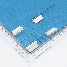 VH白色连接器 高弯针座 6PIN VH-6AW 间距3.96MM