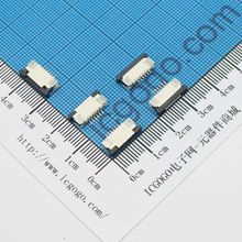 FPC连接器 抽拉式 上接 1.0C-6P-S 6Pin 脚间距 1MM 扁平连接器 软排线插座
